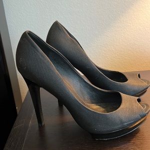 BCBGMaxazria black platform heels